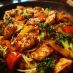 Sweet Chili Chicken Stir Fry Noodles