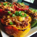 Teriyaki Pineapple Chicken Stuffed Peppers
