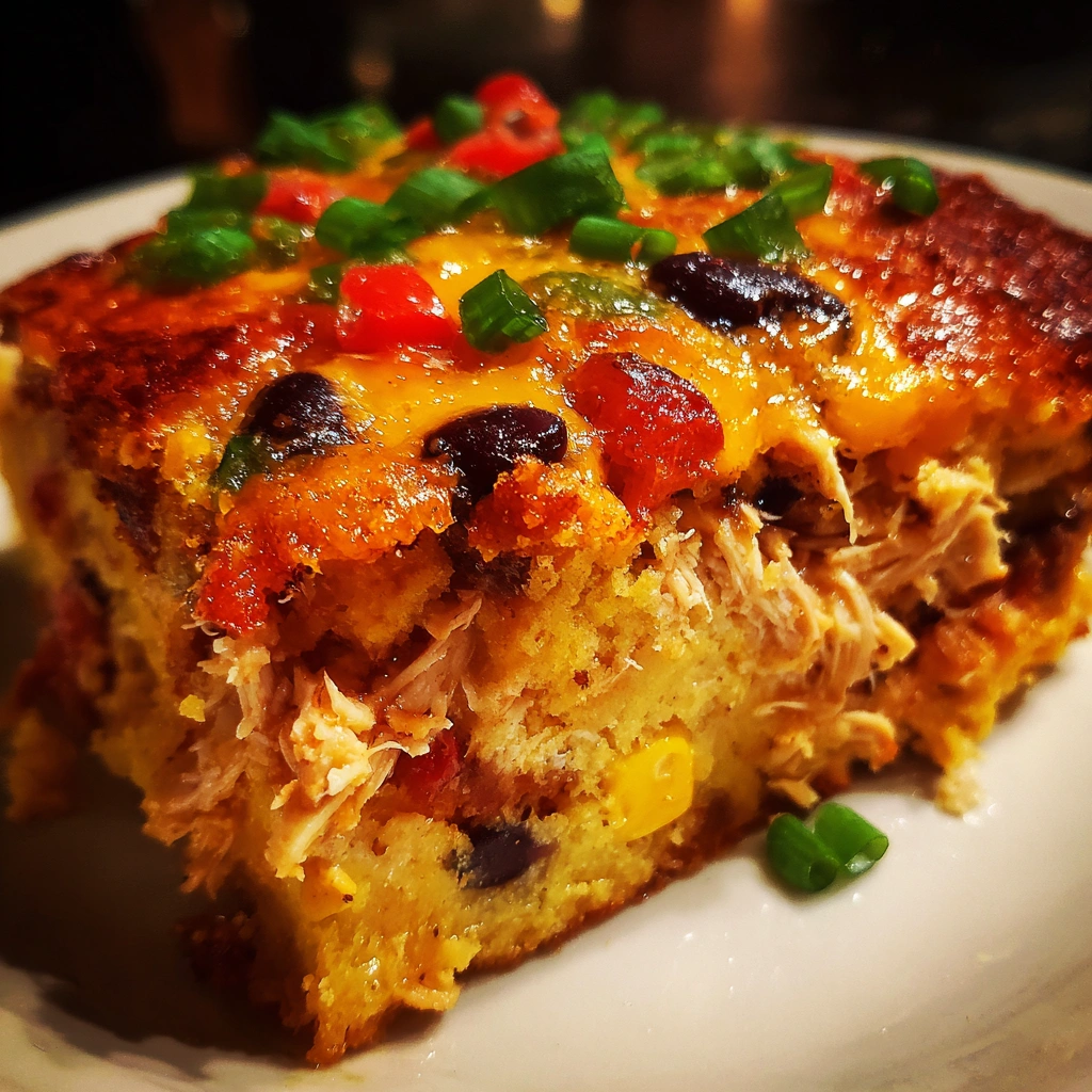 Tex-Mex Chicken Cornbread Casserole