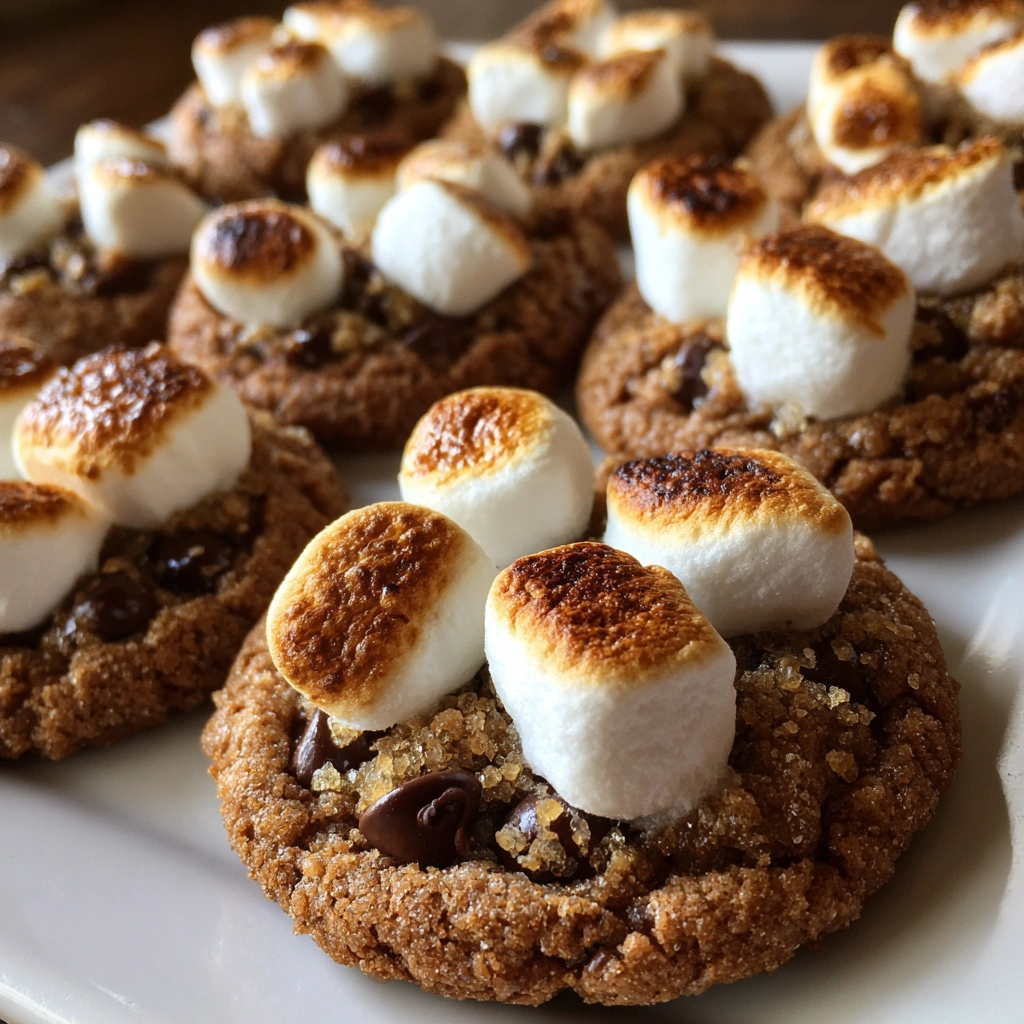 Toasted Marshmallow S'mores Cookies
