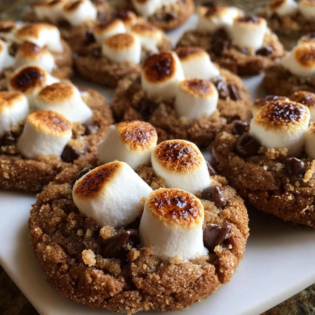 Toasted Marshmallow S'mores Cookies