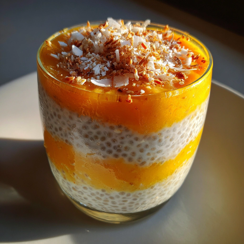 Tropical Mango Coconut Chia Pudding