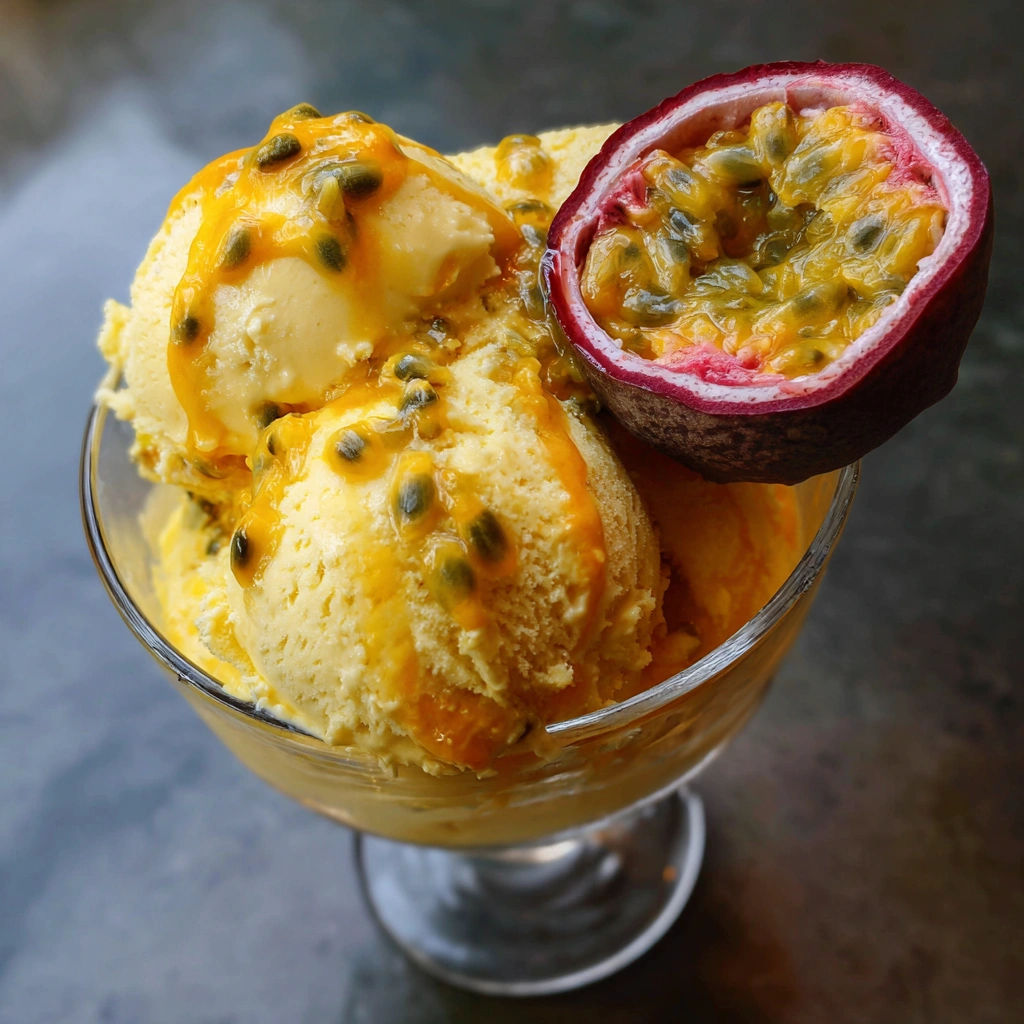 Tropical Mango Passionfruit Ice Cream