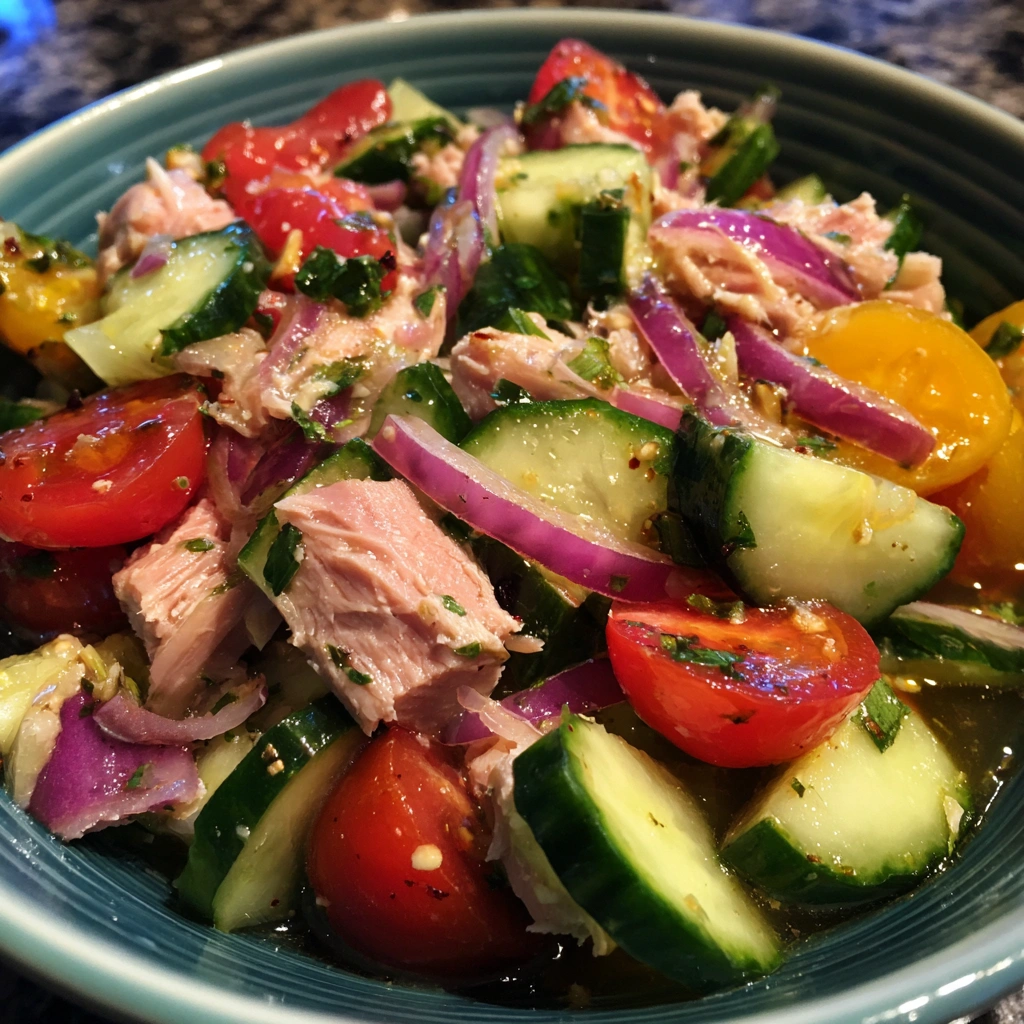 Tuna Cucumber Crunch Salad