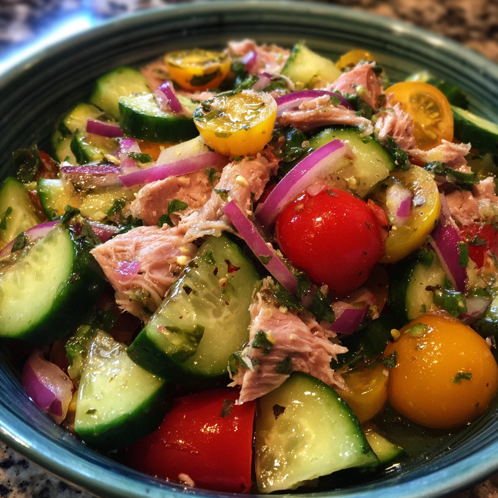 Tuna Cucumber Crunch Salad