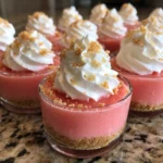 Watermelon Sherbet Cheesecake Cups