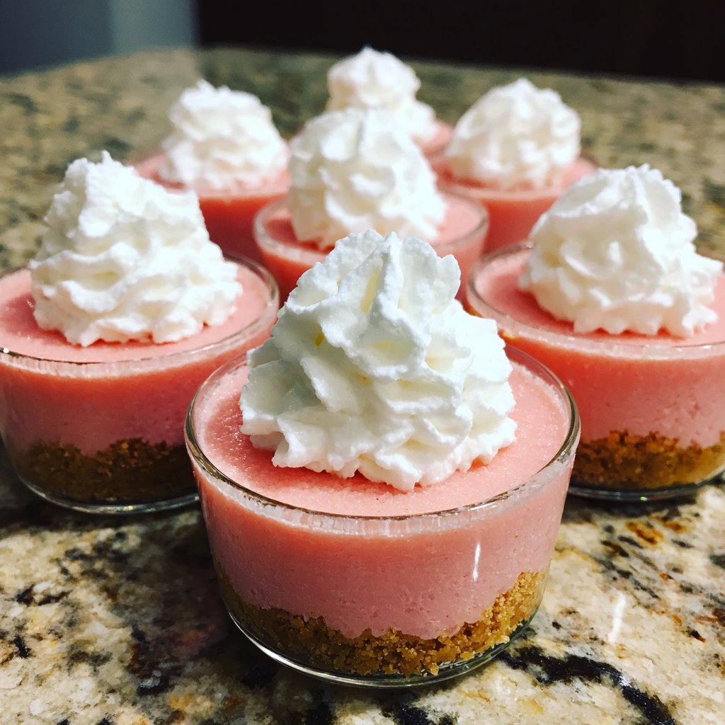 Watermelon Sherbet Cheesecake Cups
