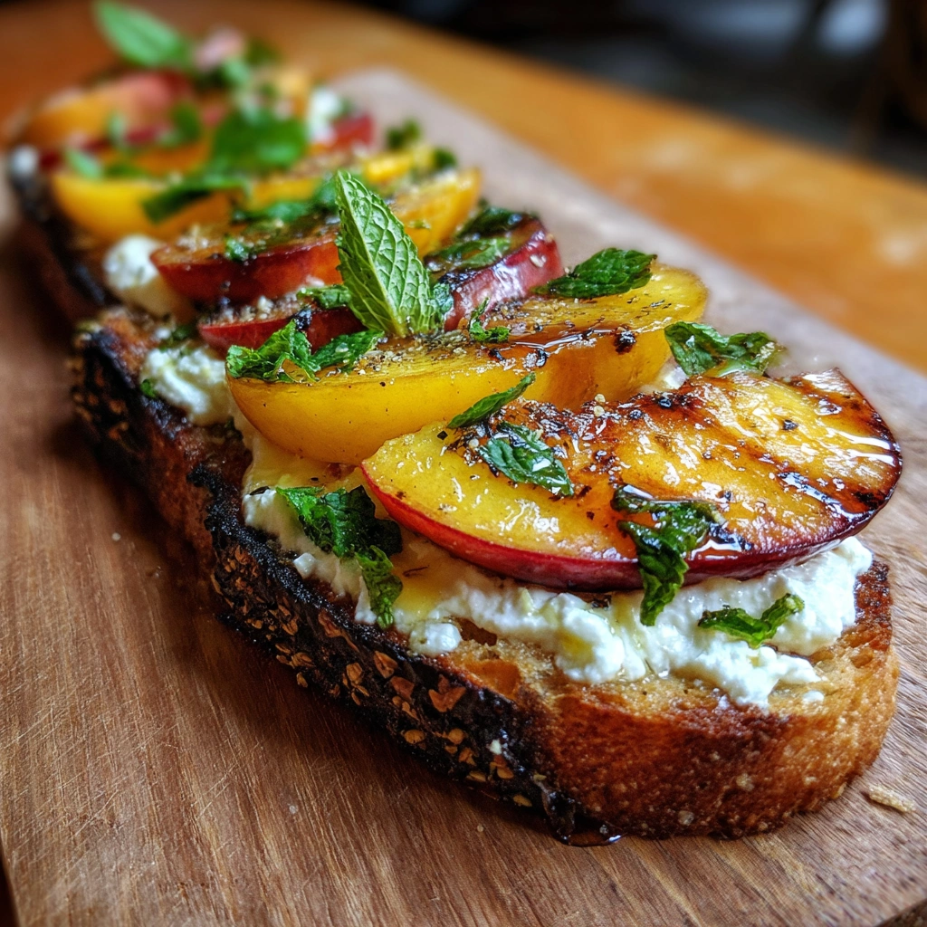 Whipped Ricotta Toast with Grilled Nectarines