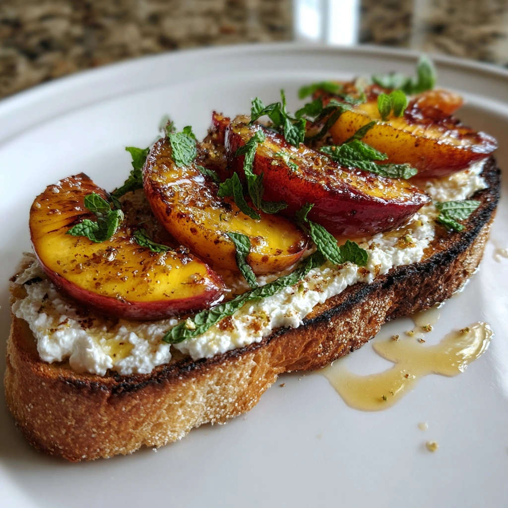 Whipped Ricotta Toast with Grilled Nectarines