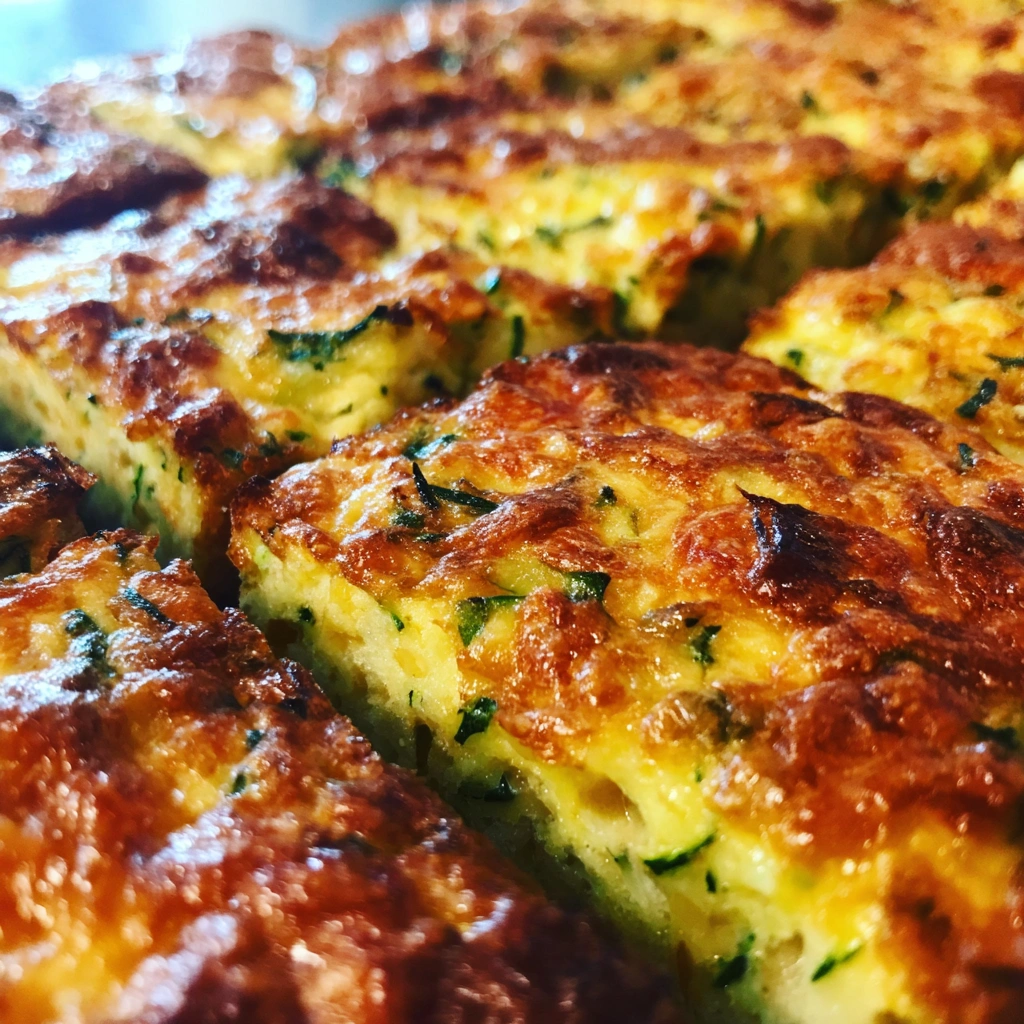 Zucchini Cheddar Breakfast Squares