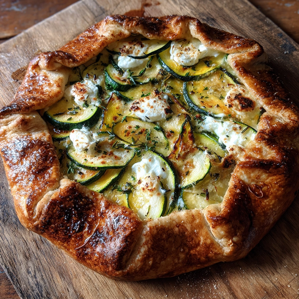 Zucchini and Goat Cheese Breakfast Galette
