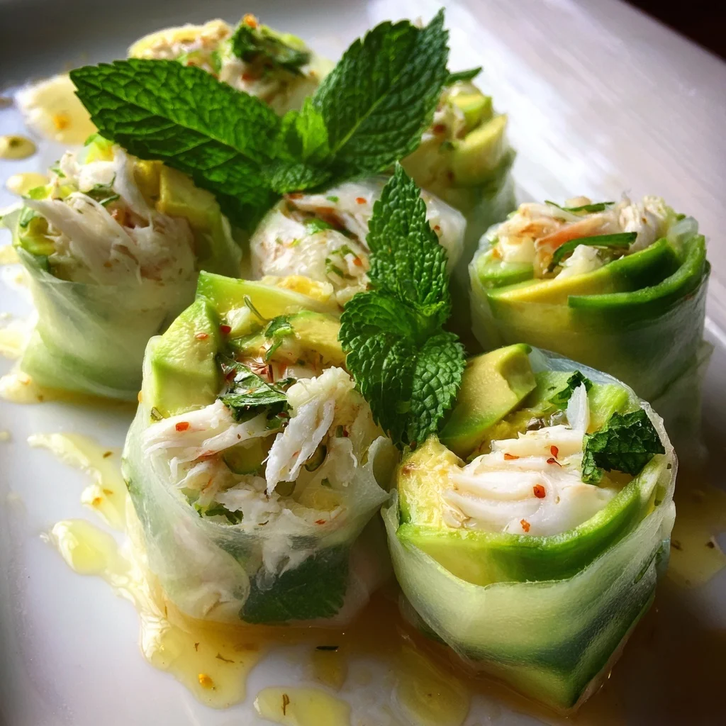 Avocado & Crab Summer Rolls