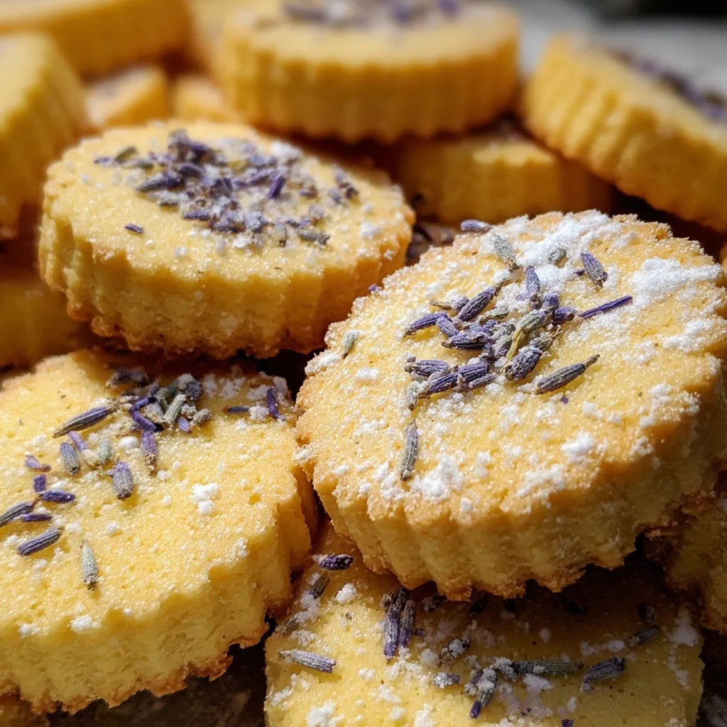 Lemon Lavender Shortbread Cookies