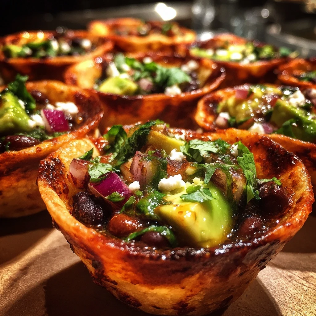 Smoky Chipotle Black Bean Salsa Cups