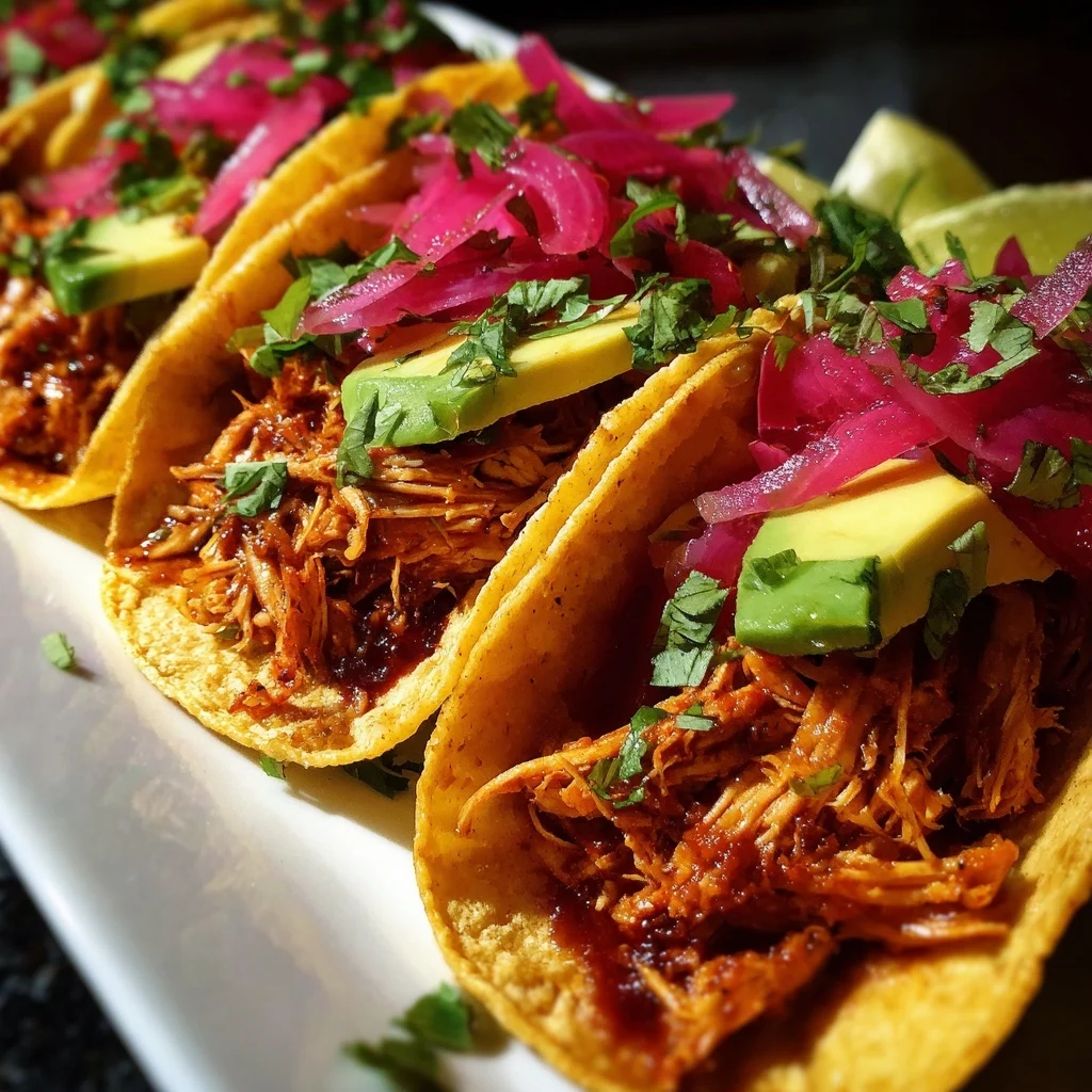 BBQ Pulled Jackfruit Tacos with Pickled Onions