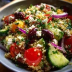 Greek Quinoa Salad with Cucumber & Feta