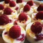 Lemon-Raspberry Frozen Yogurt Bites