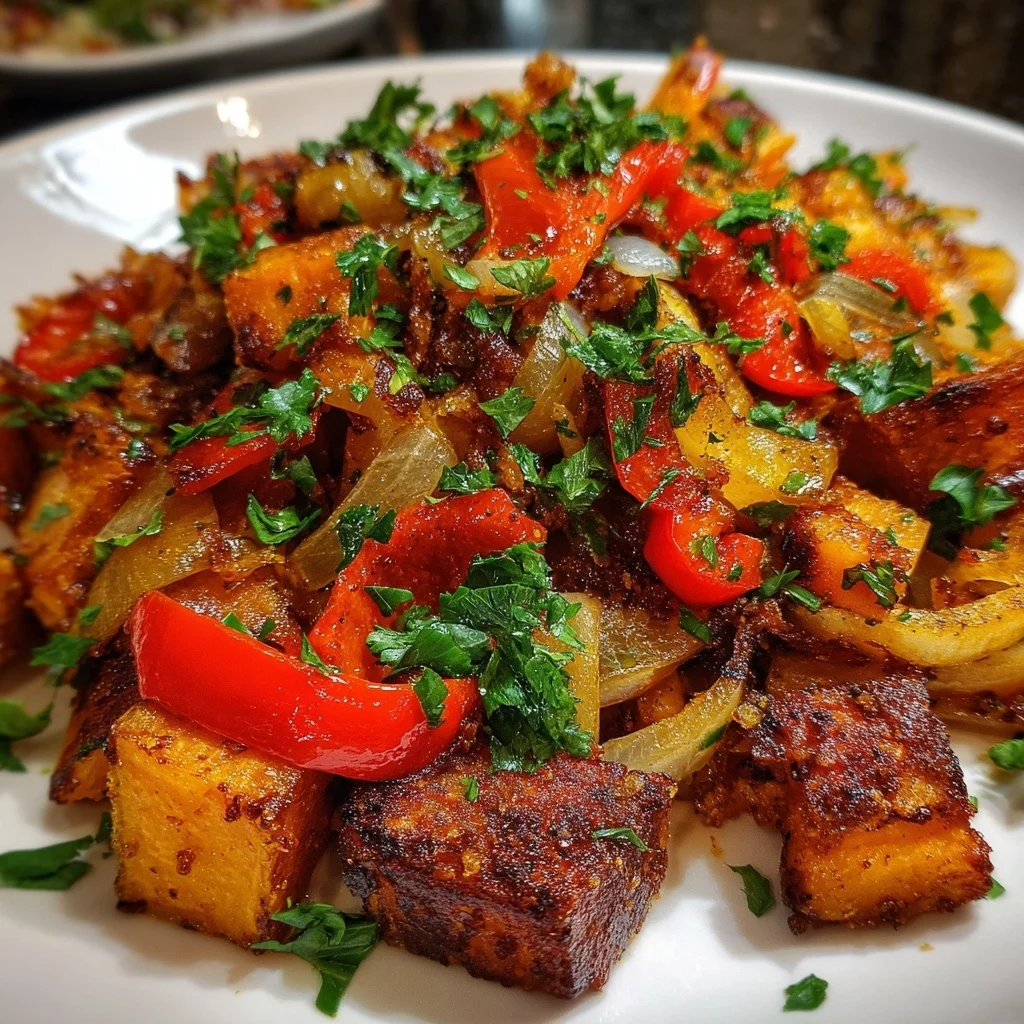 Brown Sugar Cinnamon Sweet Potato Hash