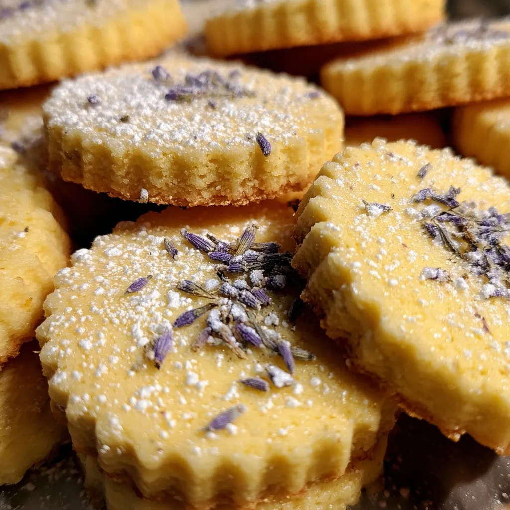 Lemon Lavender Shortbread Cookies