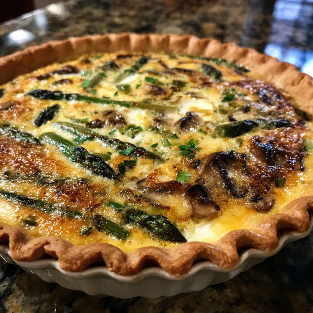Asparagus Mushroom Quiche