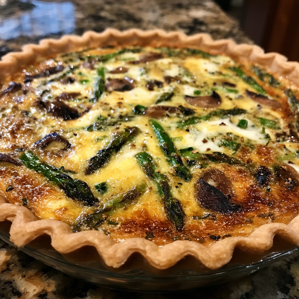 Asparagus Mushroom Quiche