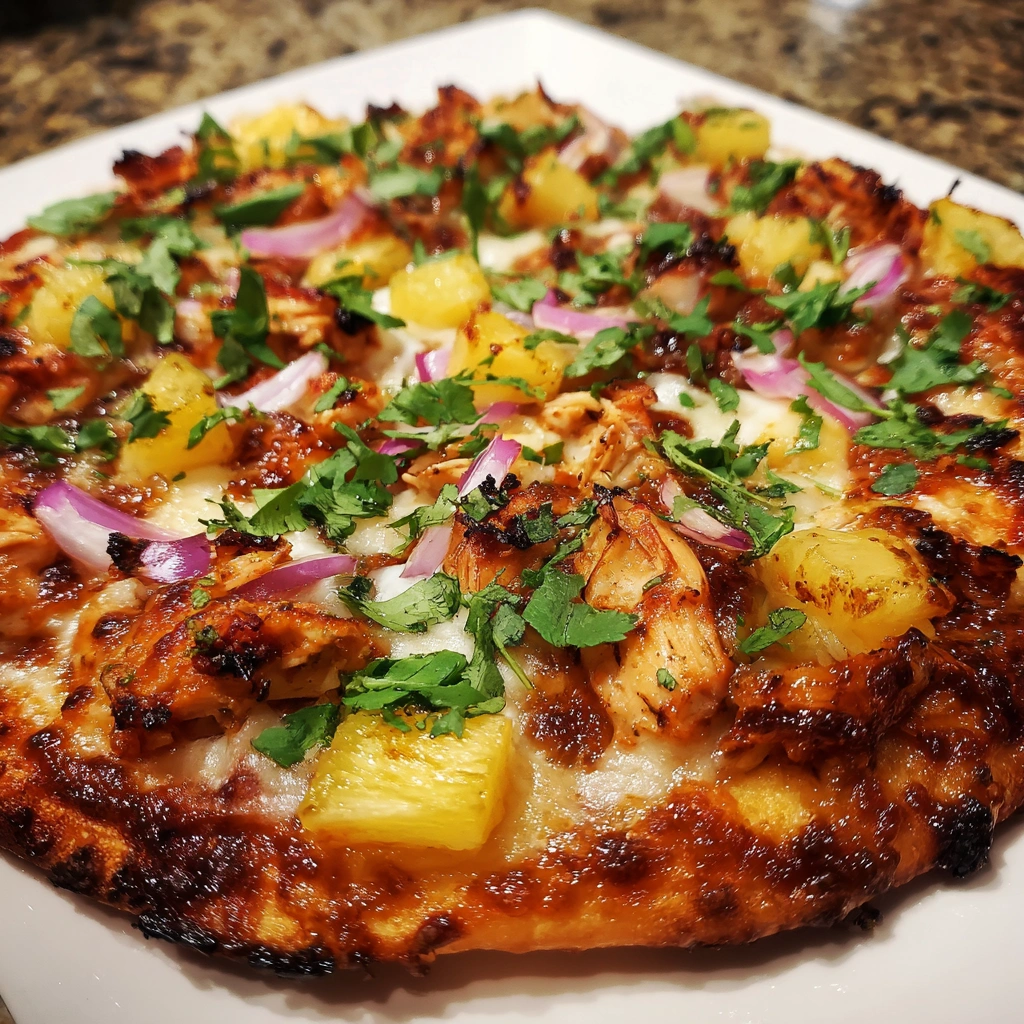 BBQ Chicken and Pineapple Pizza