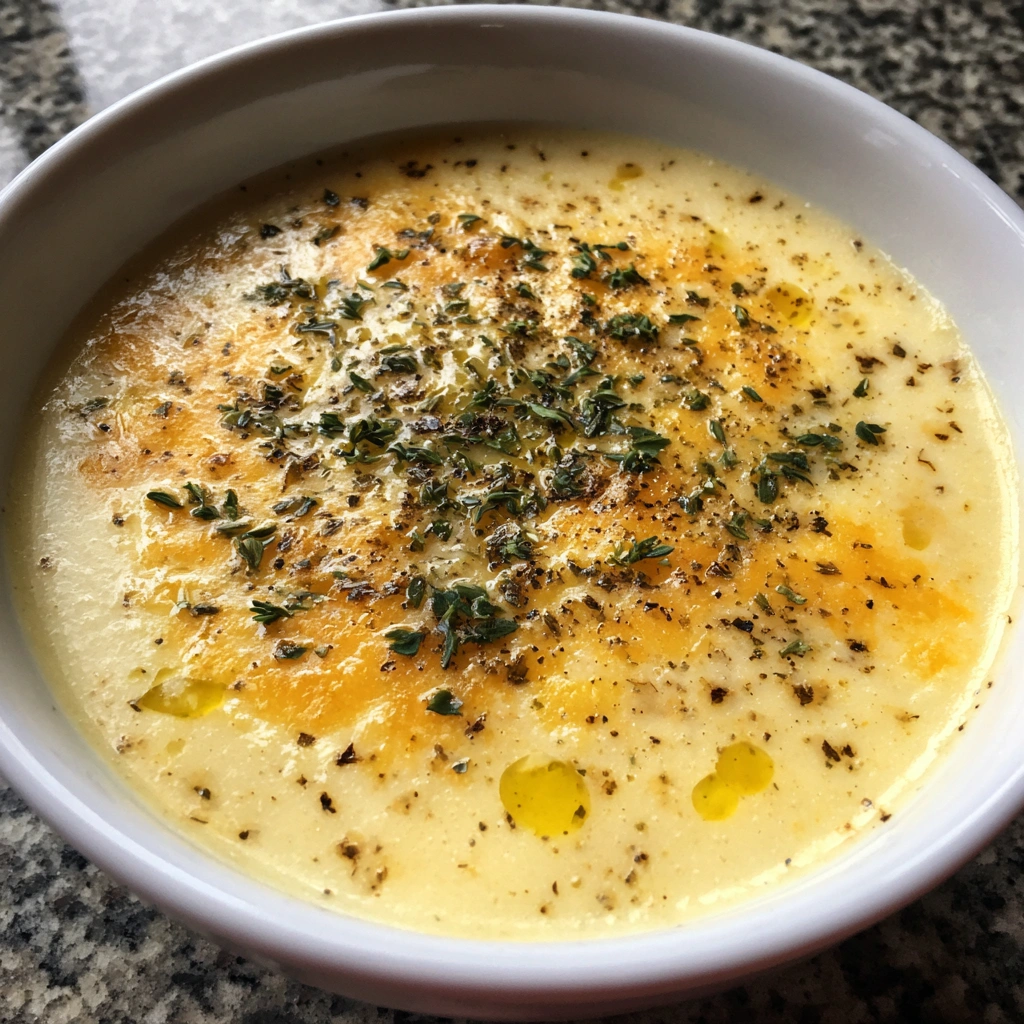 Cheddar Garlic Herb Potato Soup
