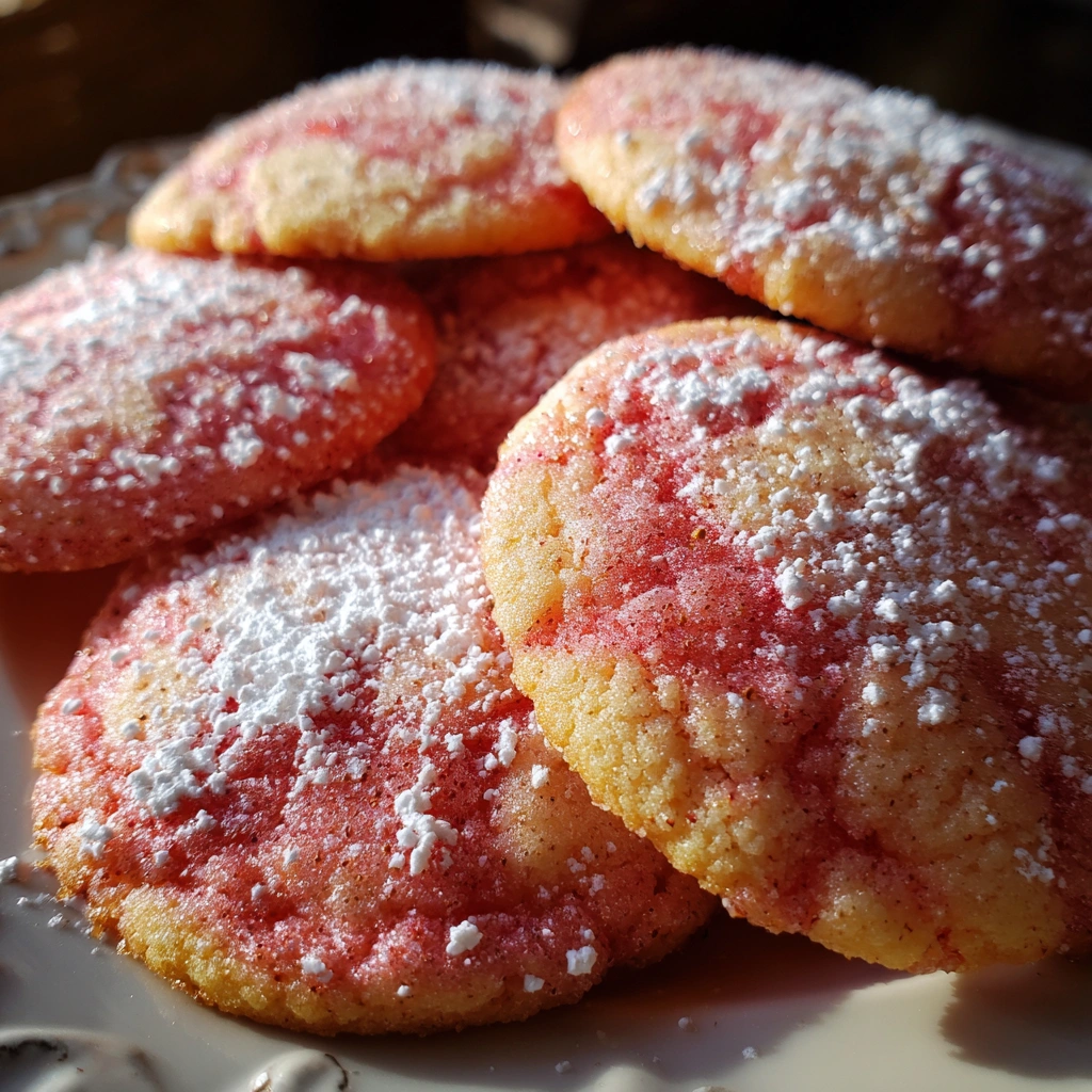 Double Strawberry Sugar Cookies