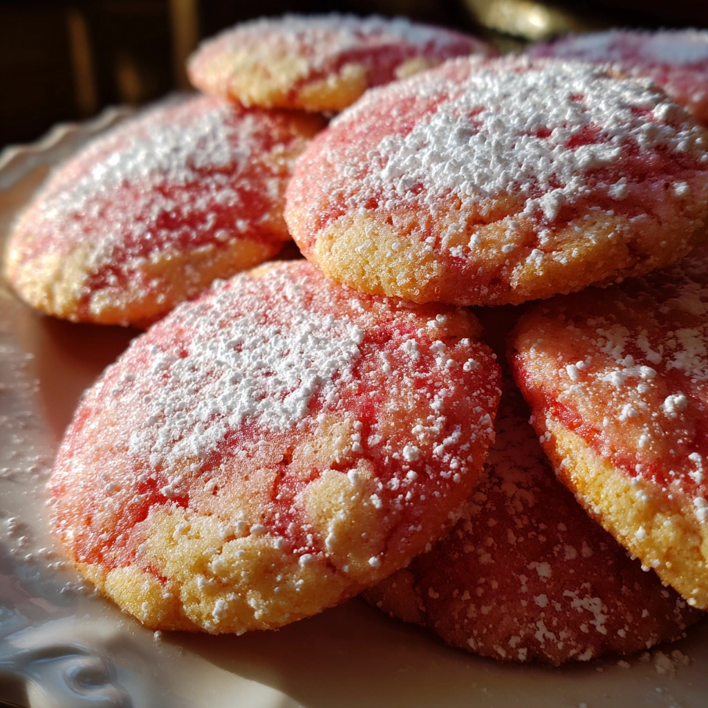 Double Strawberry Sugar Cookies