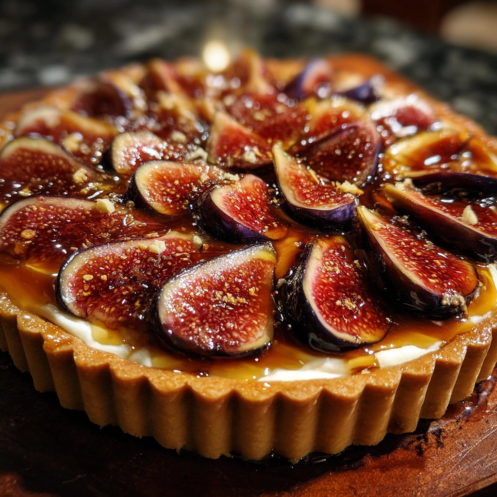 Fig and Mascarpone Tart with Honey Drizzle