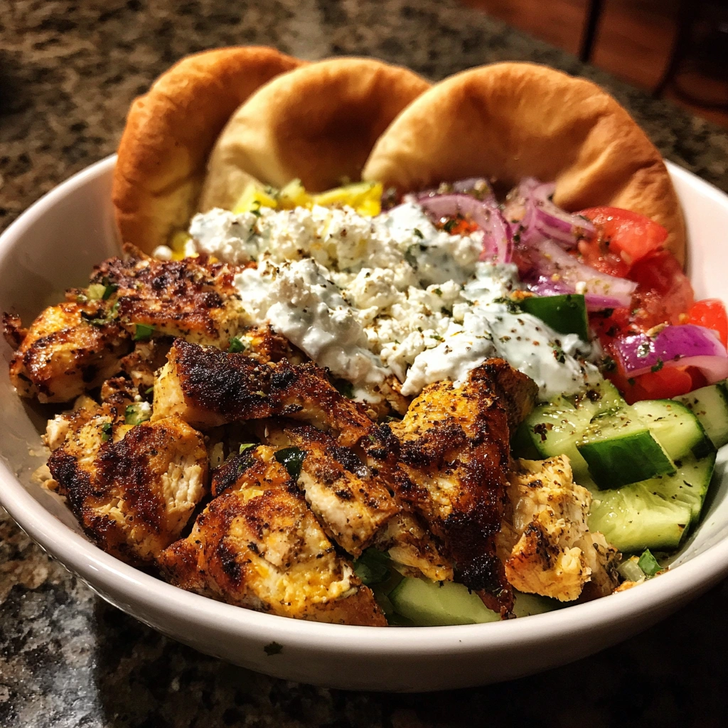 Greek Chicken Gyro Bowl
