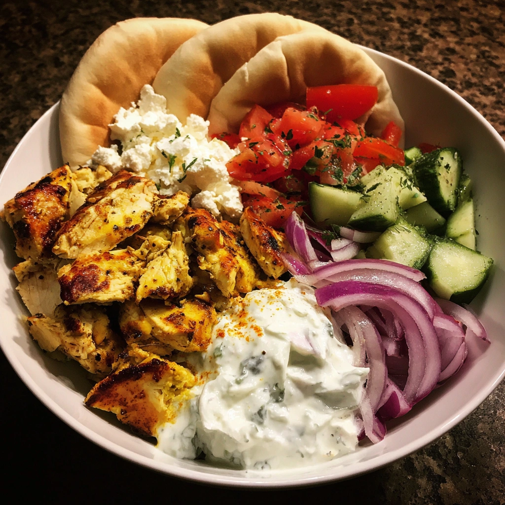 Greek Chicken Gyro Bowl