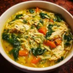 Greek Lemon Chicken Orzo Soup