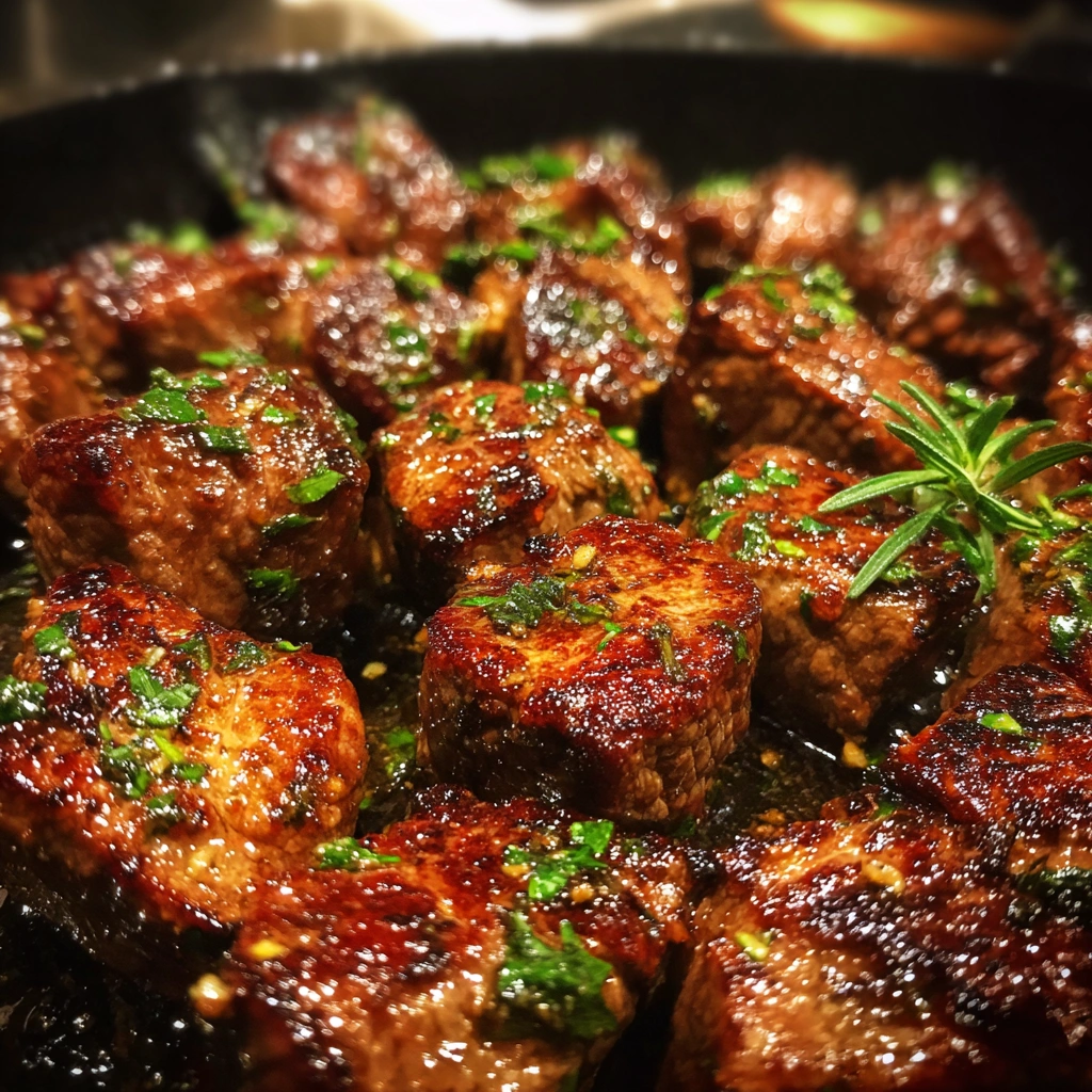 Herbed Butter Garlic Steak Bites