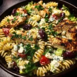Mediterranean Chicken Caesar Pasta Salad