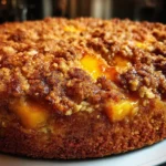 Peach Streusel Muffin Breakfast Cake