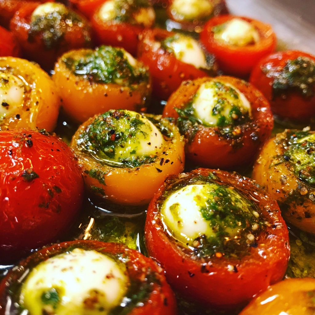 Pesto & Mozzarella Stuffed Cherry Tomatoes