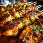 Ranch Garlic Parmesan Chicken Skewers