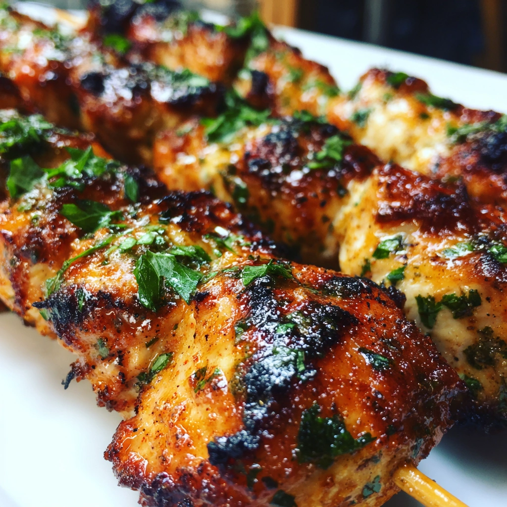 Ranch Garlic Parmesan Chicken Skewers