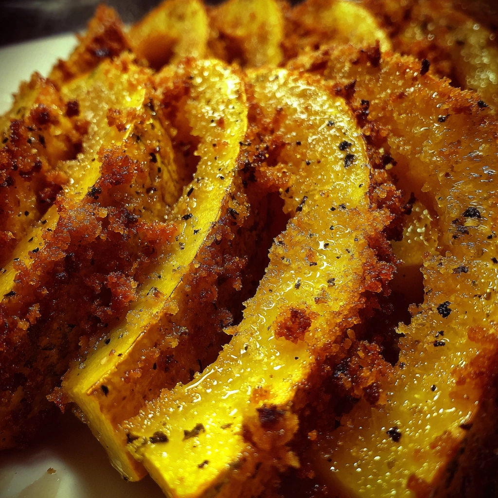 Roasted Yellow Squash with Parmesan Crumbs