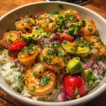 Shrimp and Avocado Rice Bowl