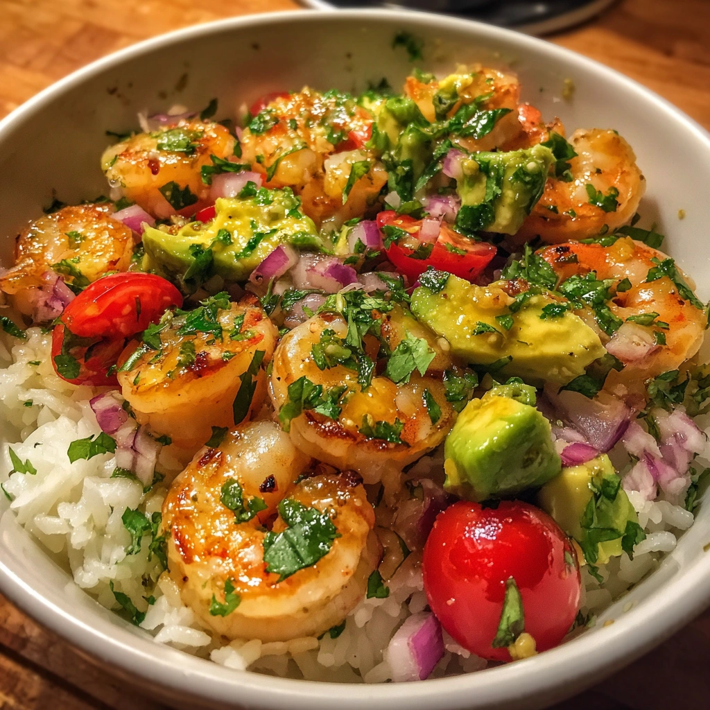 Shrimp and Avocado Rice Bowl