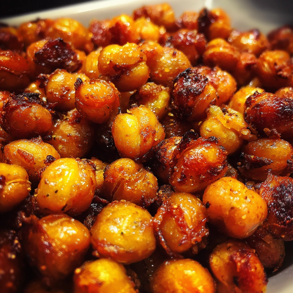 Spicy Honey Roasted Chickpeas