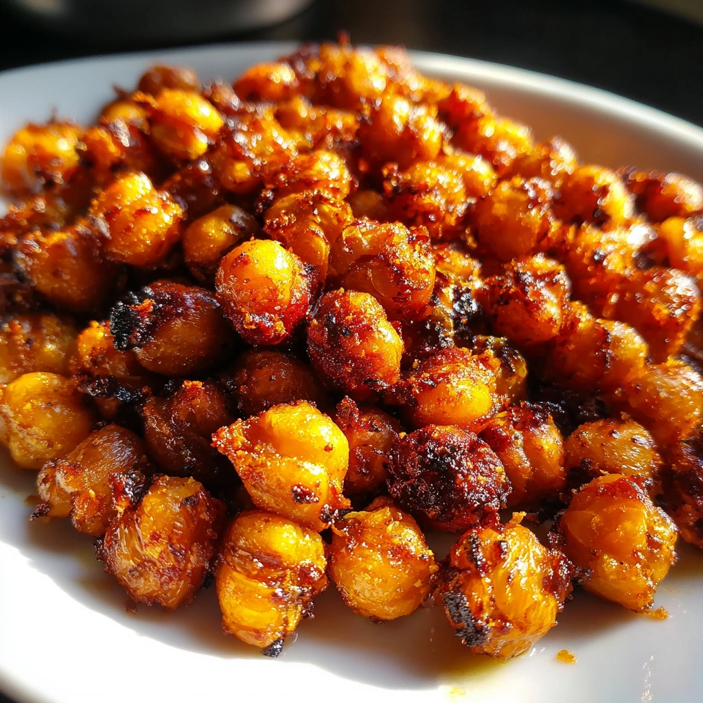 Spicy Honey Roasted Chickpeas