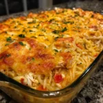 Spicy Southern Chicken Spaghetti Casserole