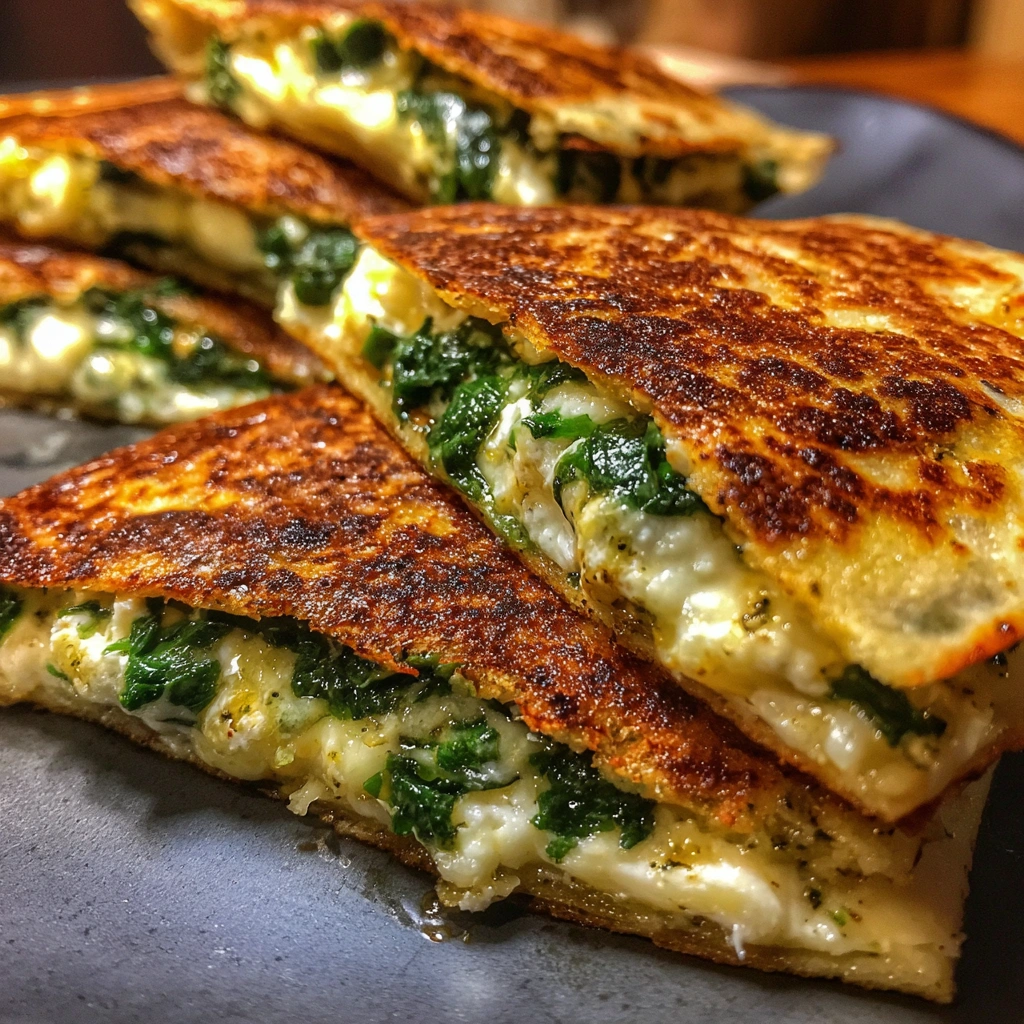 Spinach and Feta Quesadillas