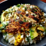 Street Corn Chicken Rice Bowl