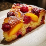 Summer Peach and Raspberry Cake