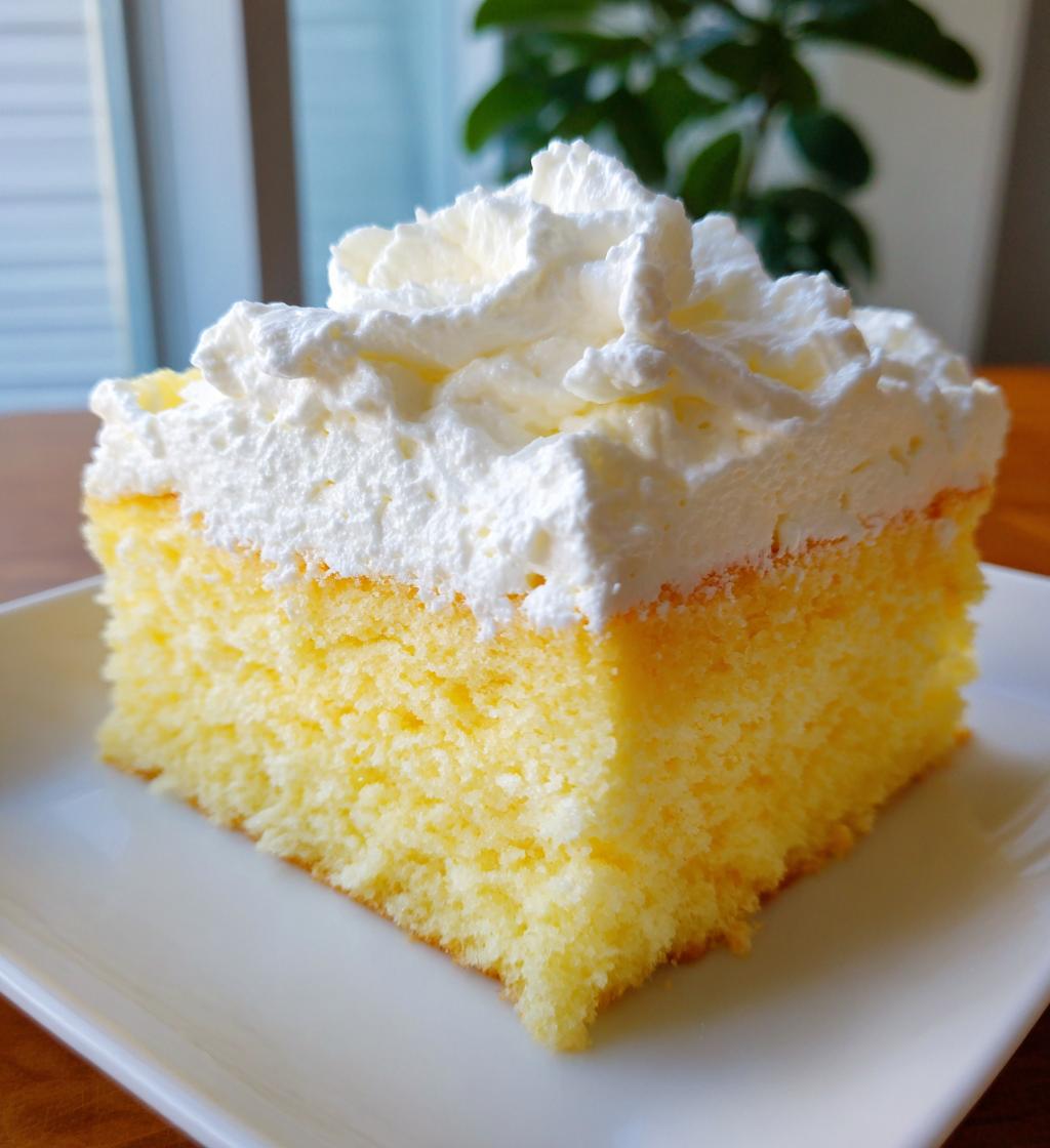 Fluffy Lemon Cake with Whipped Cream - detail 1