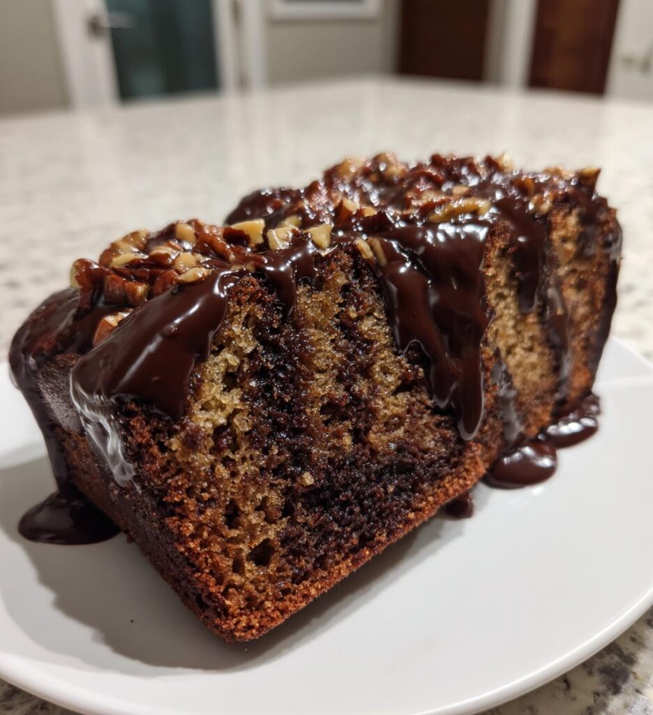 Moist Chocolate Pecan Pound Cake
